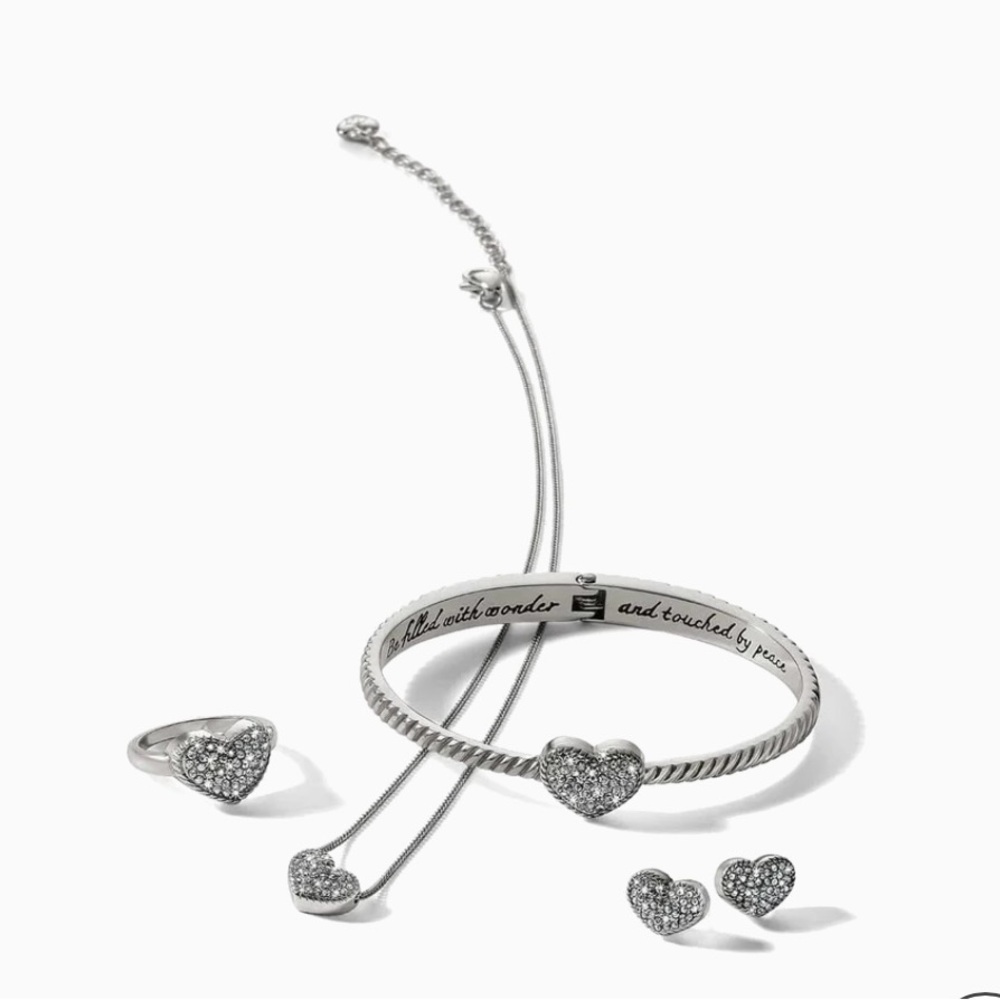 Brighton Illumina Celestia Heart Earrings and Necklace set NWT